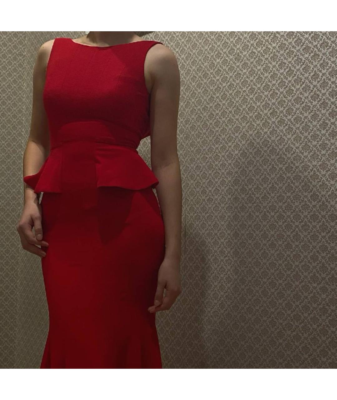 BCBG MAXAZRIA Красное полиэстеровое вечернее платье, фото 5