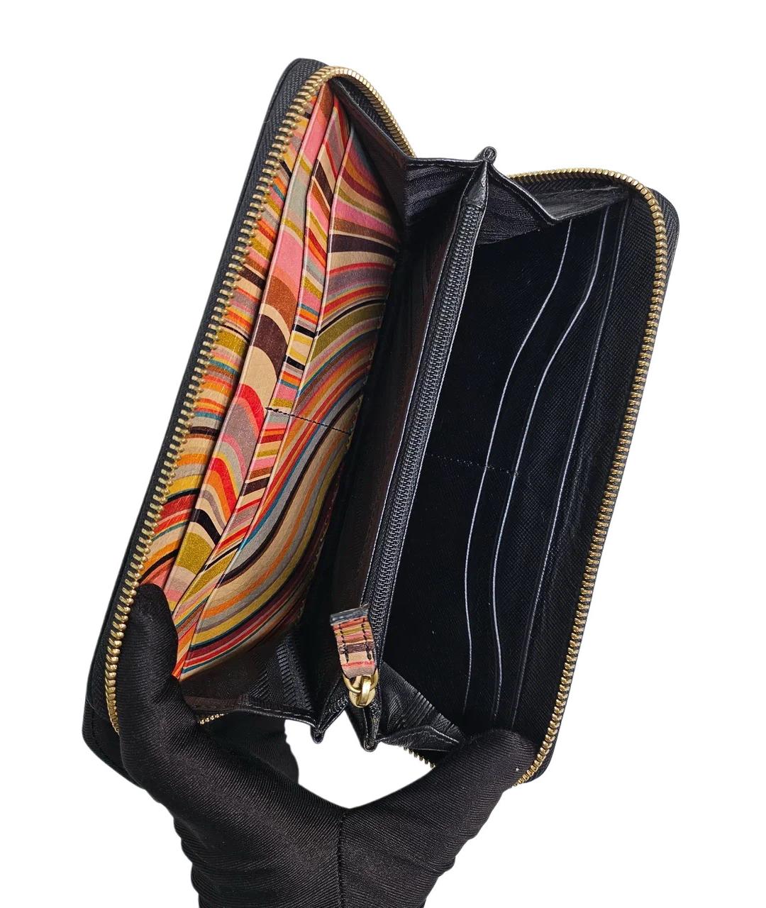 PAUL SMITH Черный кожаный кошелек, фото 3