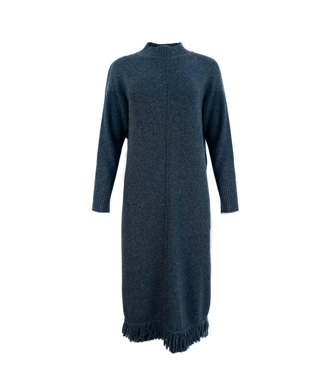 WEEKEND MAX MARA Серое шерстяное повседневное платье, фото 1