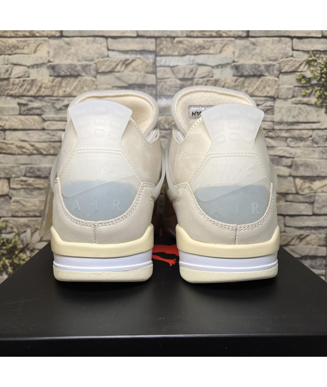 JORDAN Бежевые нубуковые высокие кроссовки / кеды, фото 7