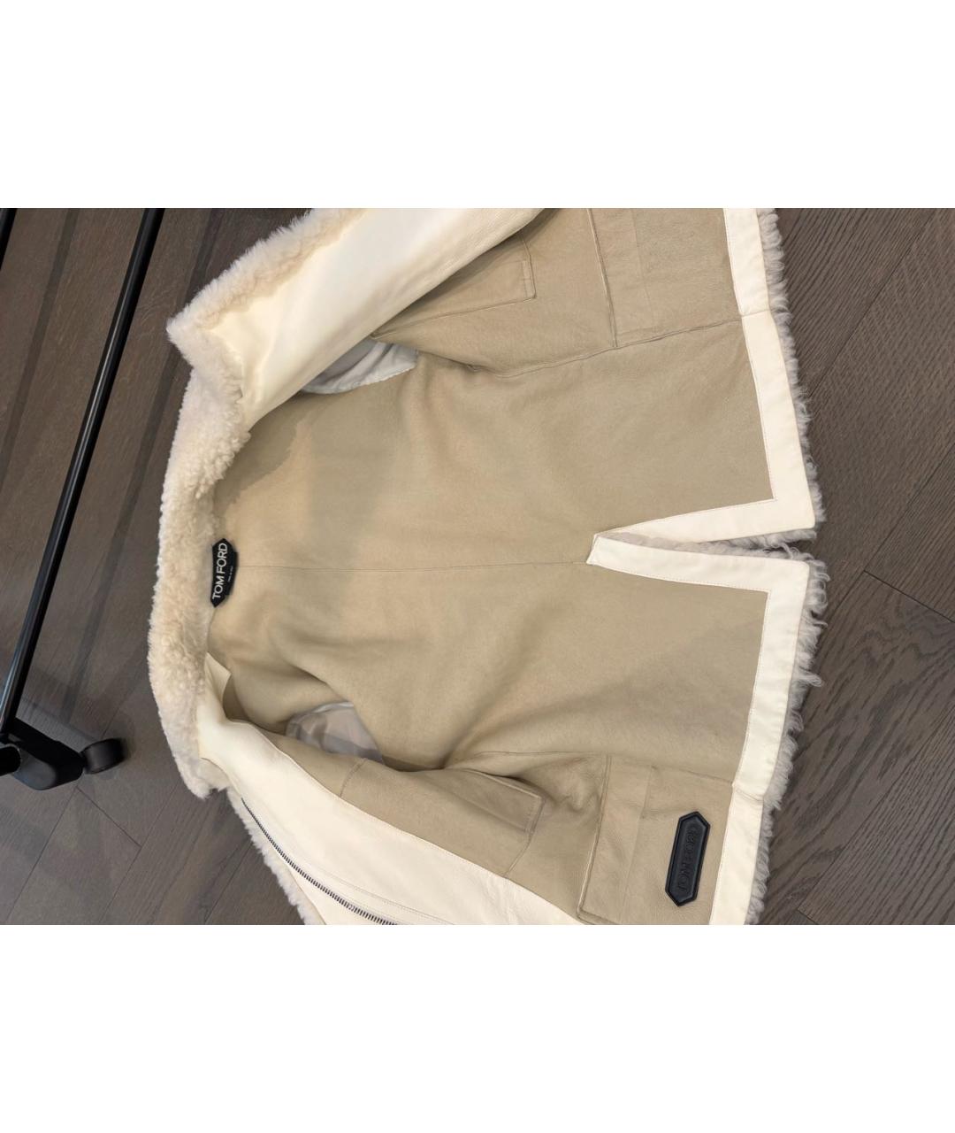 TOM FORD Белая меховая дубленка, фото 6