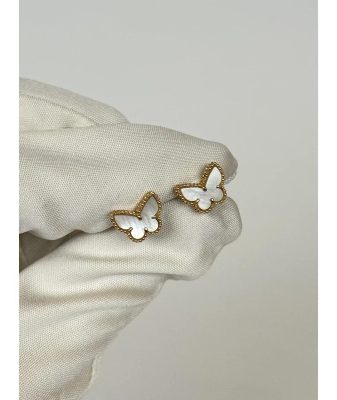 VAN CLEEF & ARPELS Белые серьги из желтого золота, фото 3