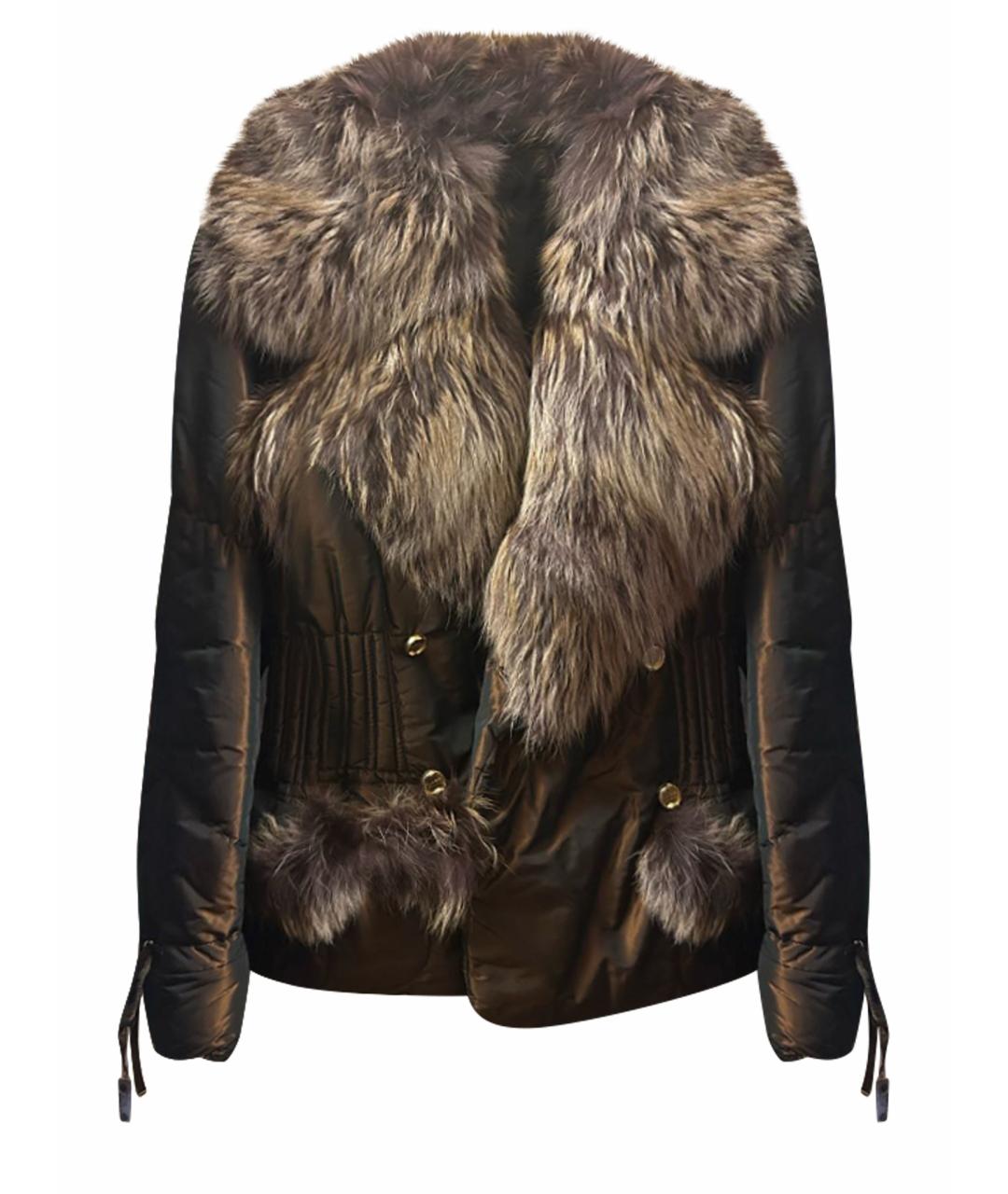 CAVALLI CLASS Коричневая вискозная куртка, фото 1