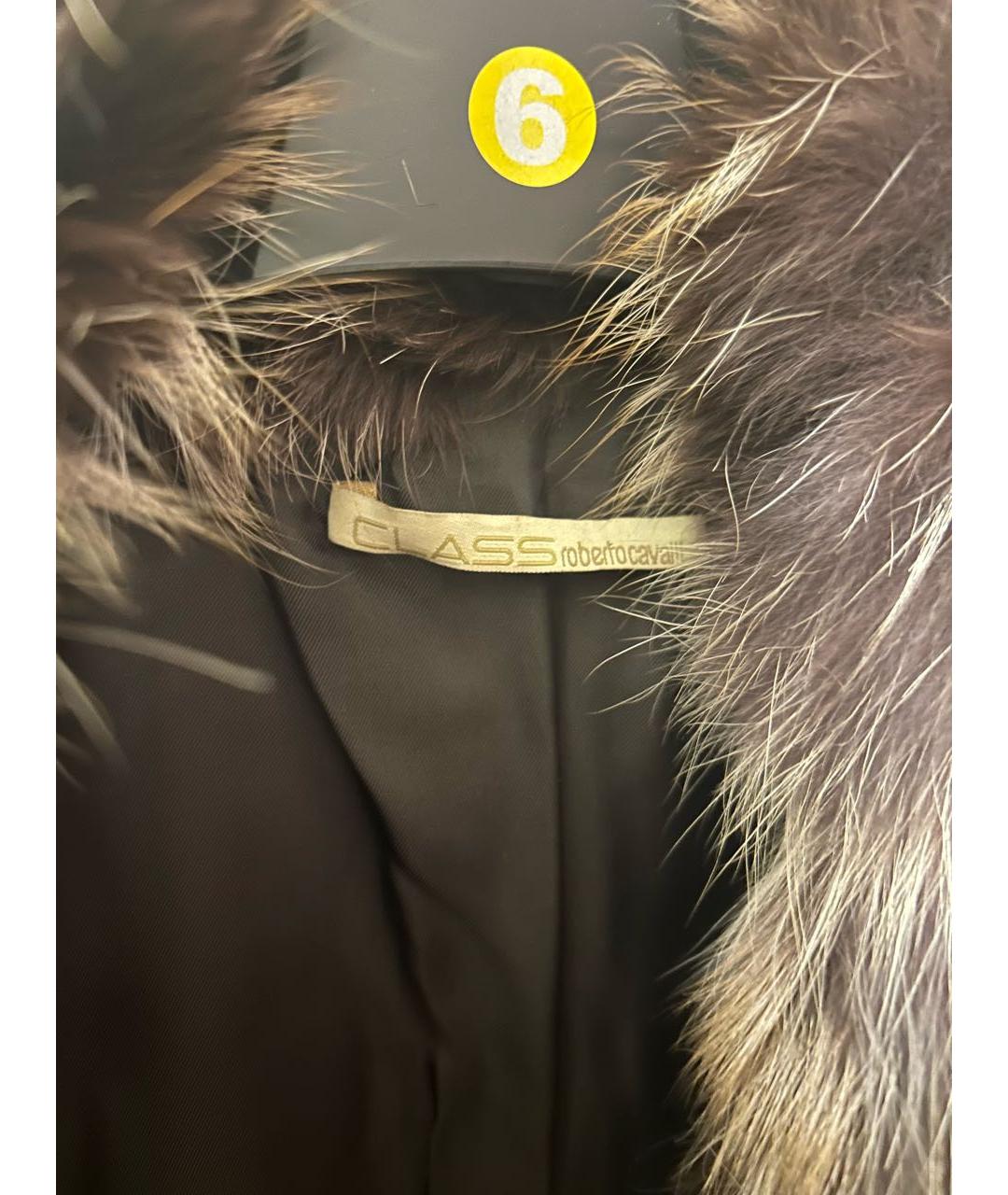 CAVALLI CLASS Коричневая вискозная куртка, фото 6