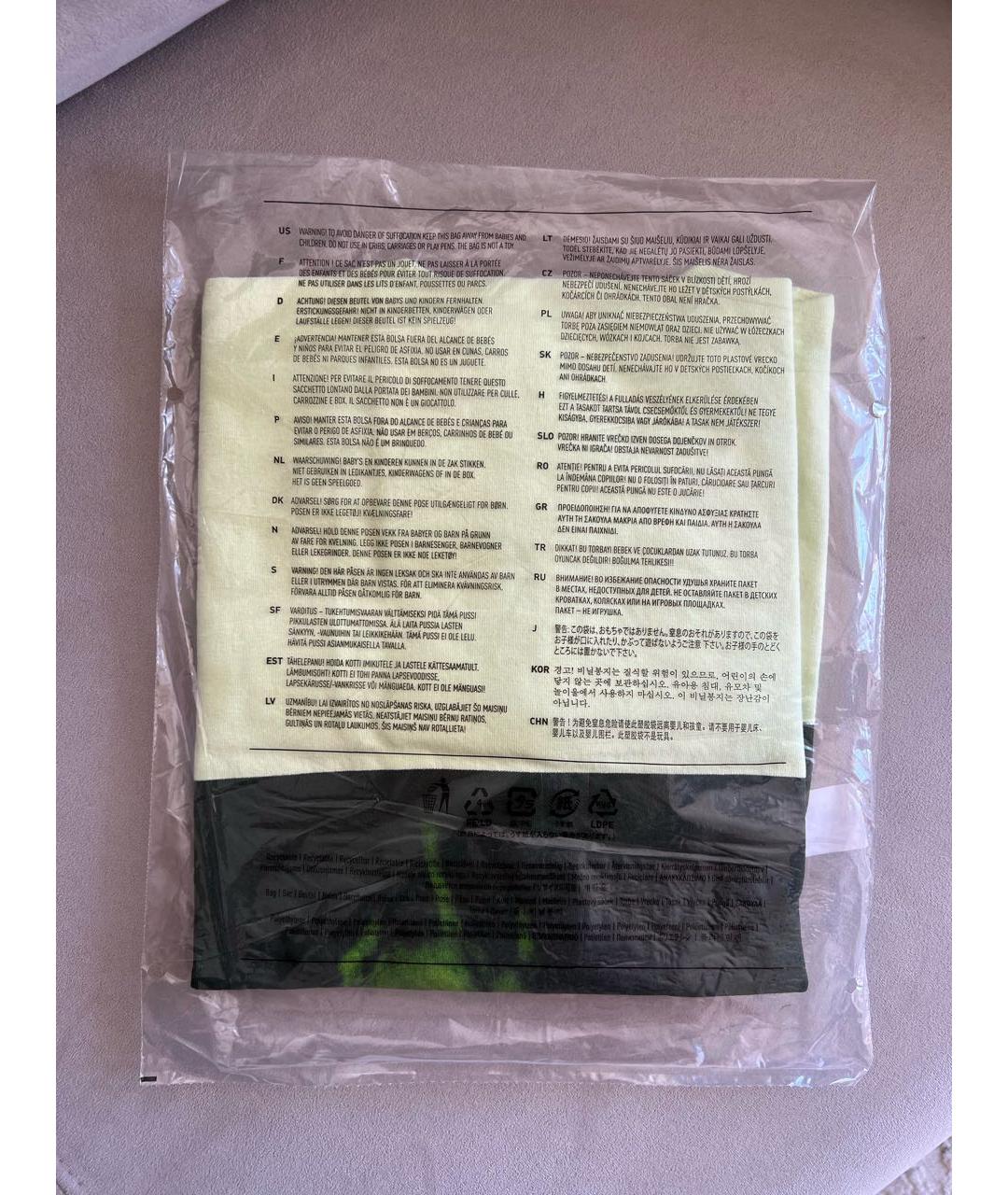 SUPREME Салатовая хлопковая футболка, фото 3