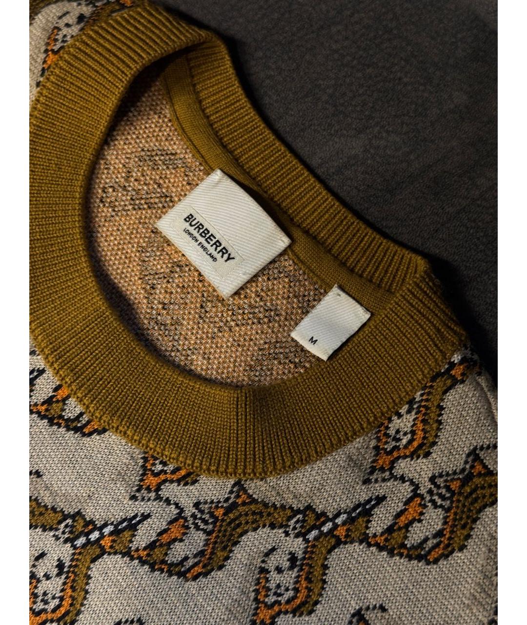 BURBERRY Мульти шерстяной джемпер / свитер, фото 3