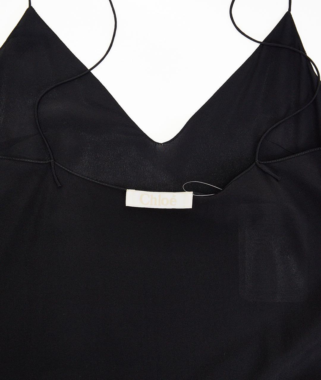 CHLOE Черное хлопковое повседневное платье, фото 3