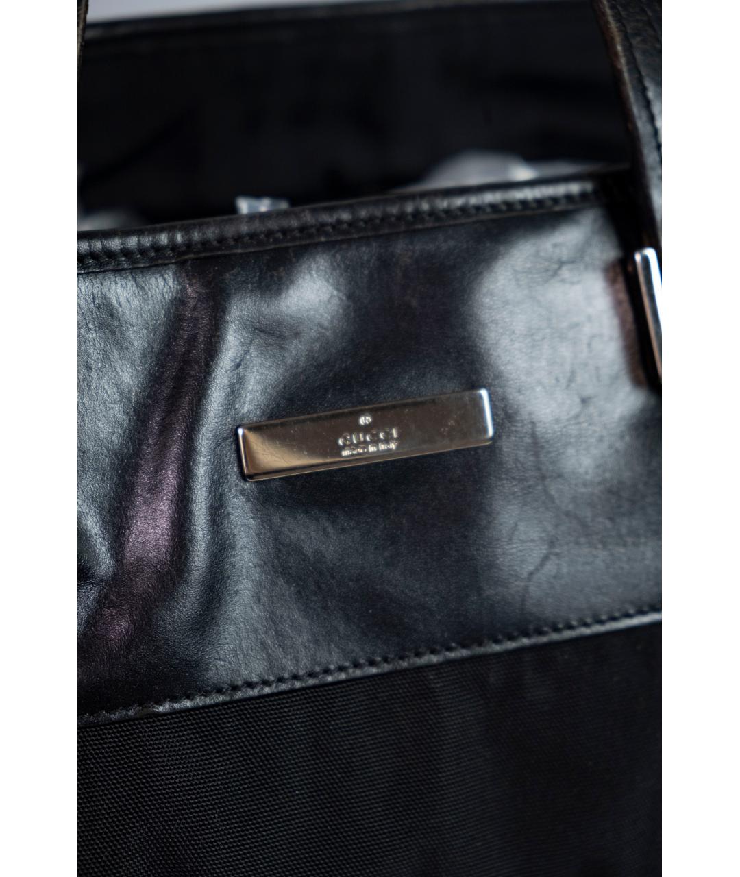 GUCCI Черная синтетическая сумка тоут, фото 3