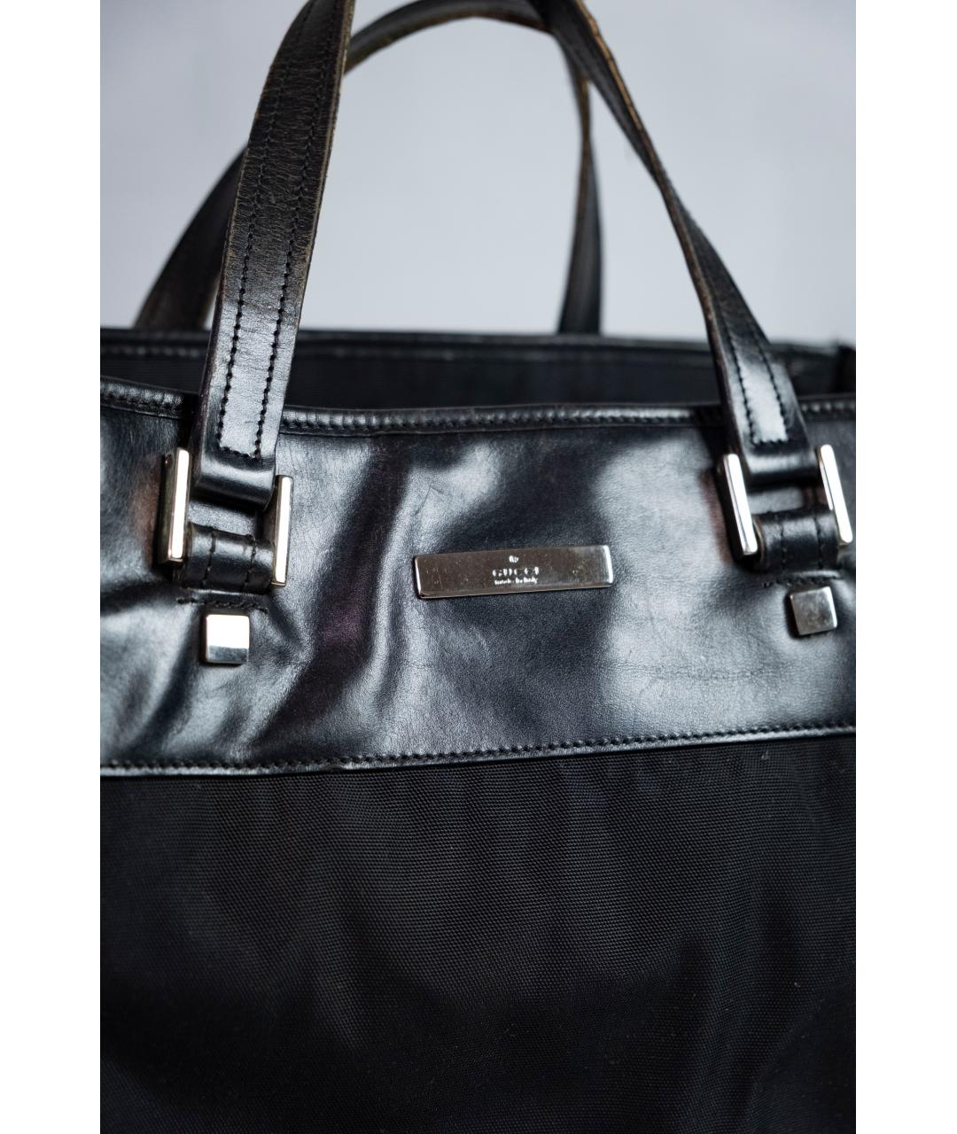 GUCCI Черная синтетическая сумка тоут, фото 2