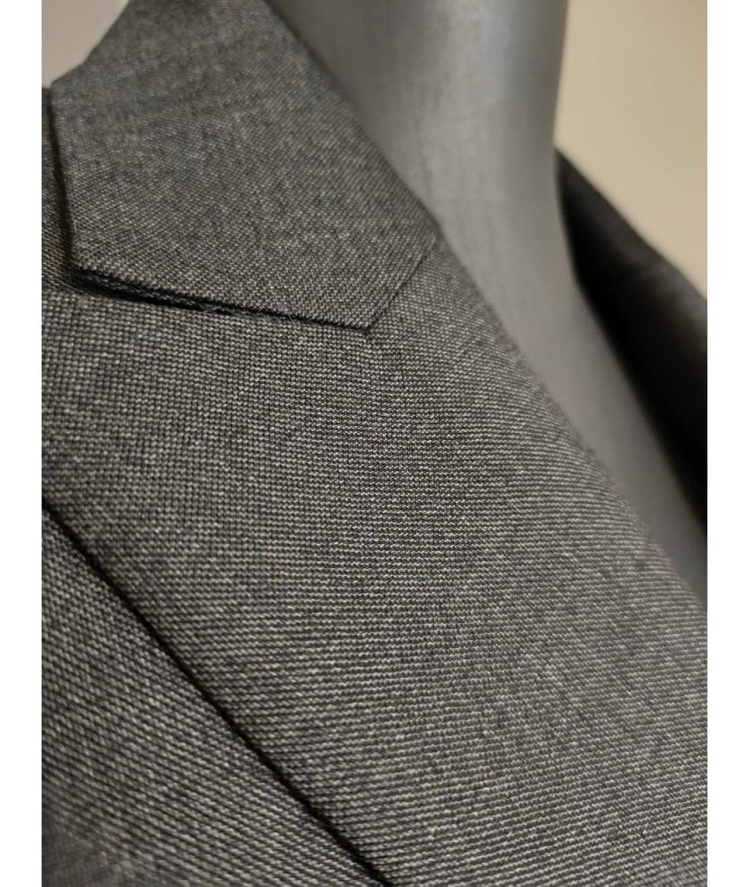 BRUNELLO CUCINELLI Антрацитовый шерстяной жакет/пиджак, фото 6