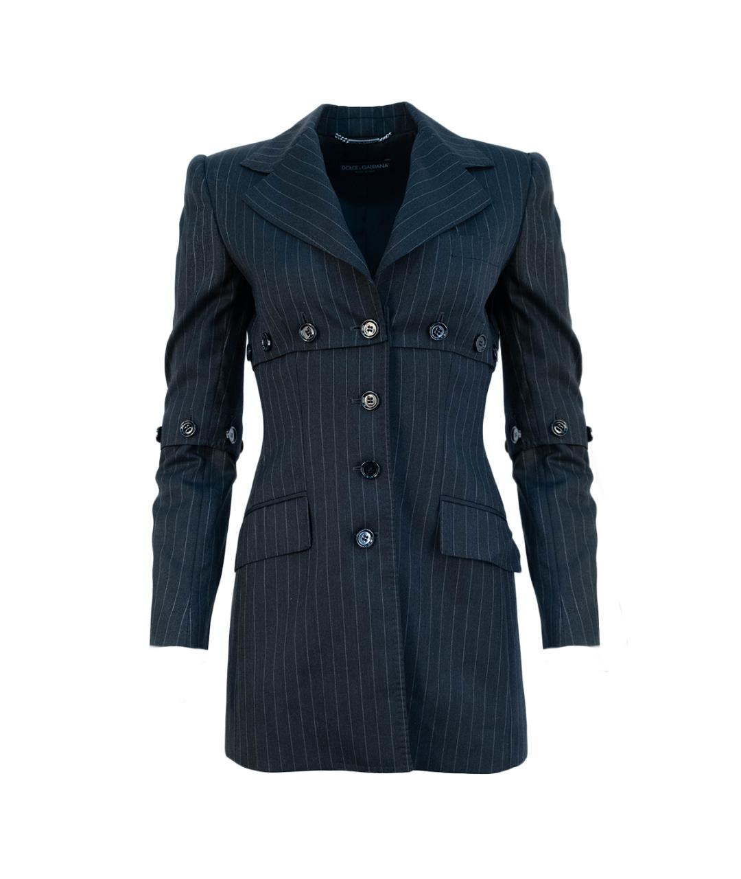 DOLCE&GABBANA Серый шерстяной костюм с брюками, фото 2