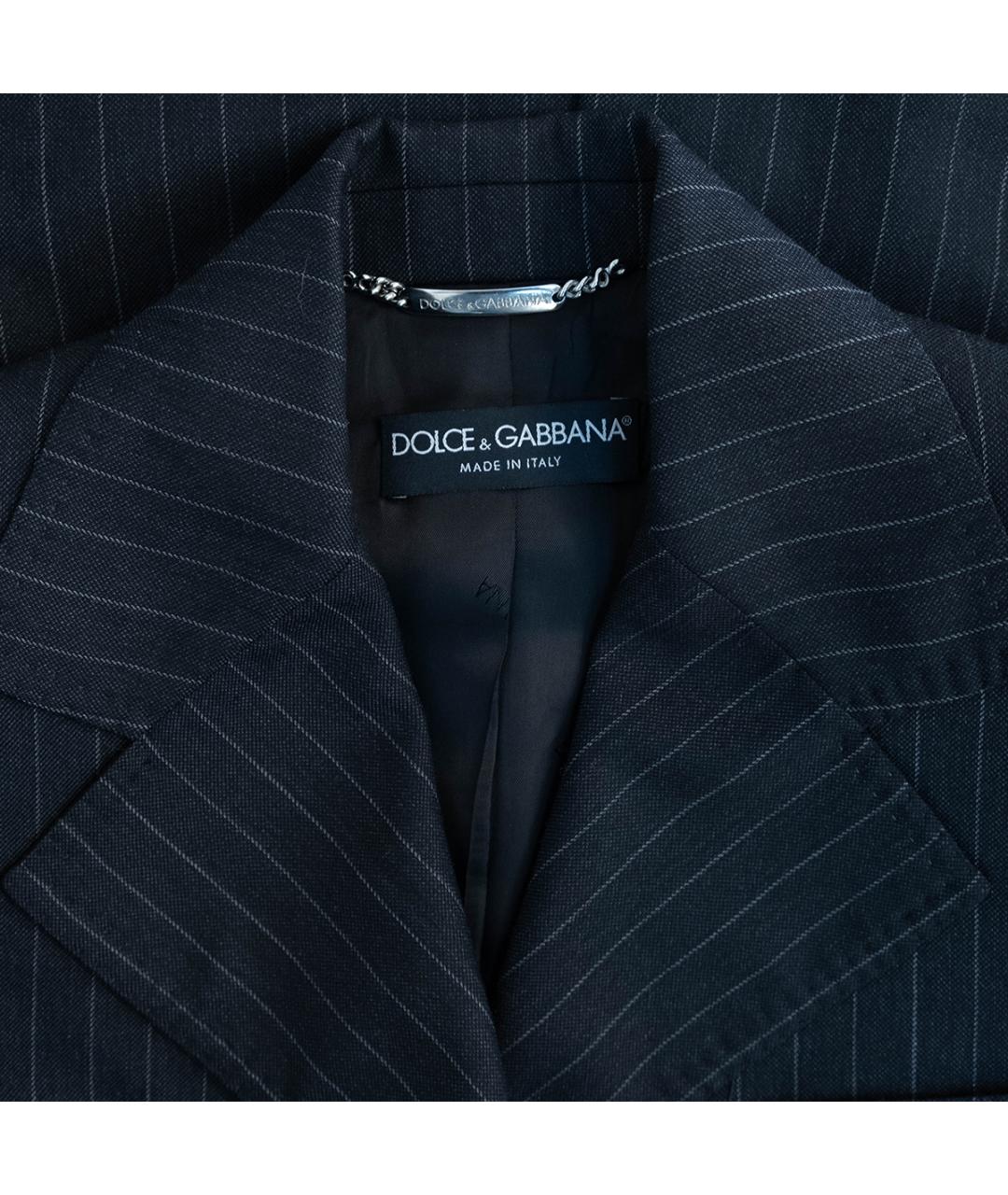 DOLCE&GABBANA Серый шерстяной костюм с брюками, фото 6