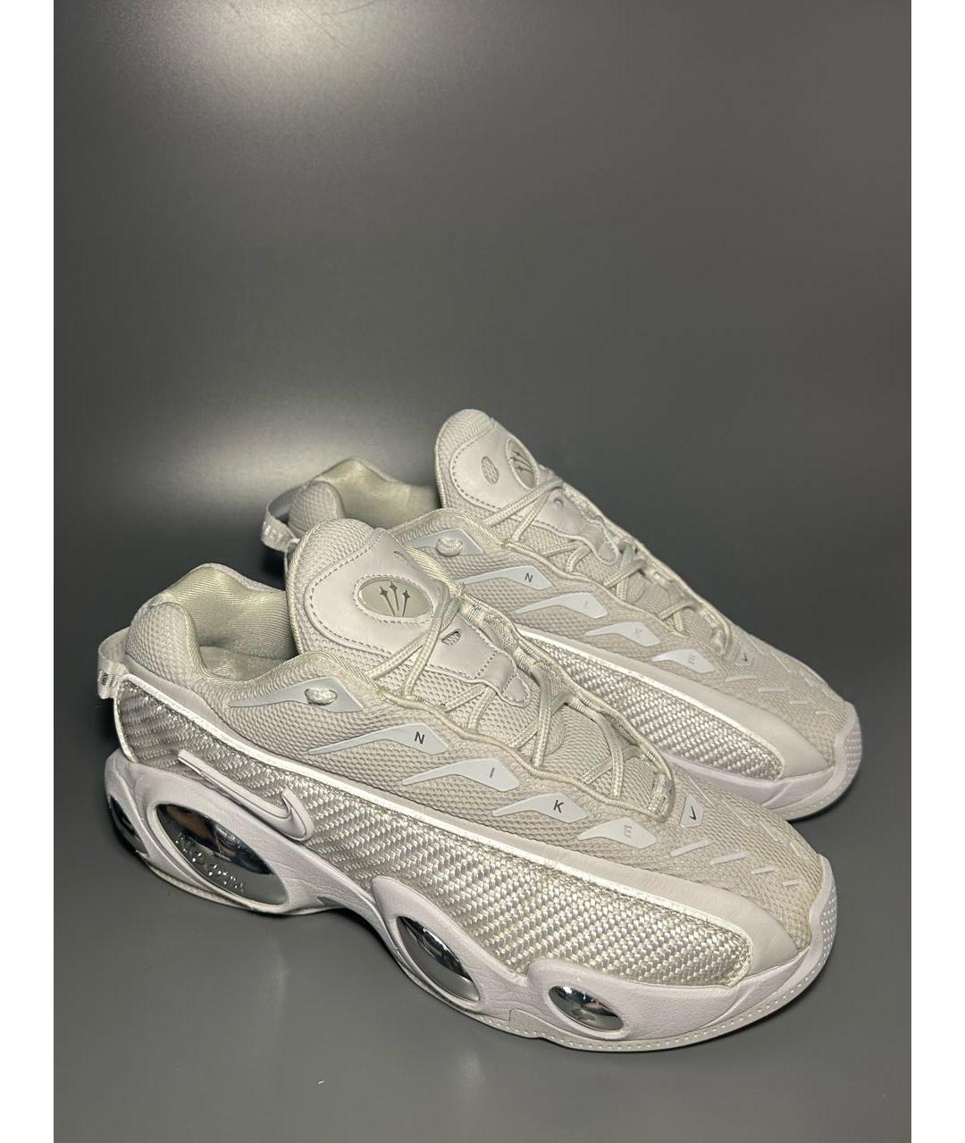 NIKE Белые текстильные низкие кроссовки / кеды, фото 6