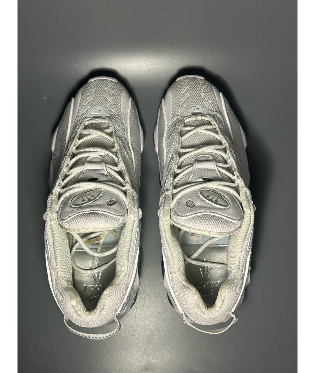 NIKE Белые текстильные низкие кроссовки / кеды, фото 3