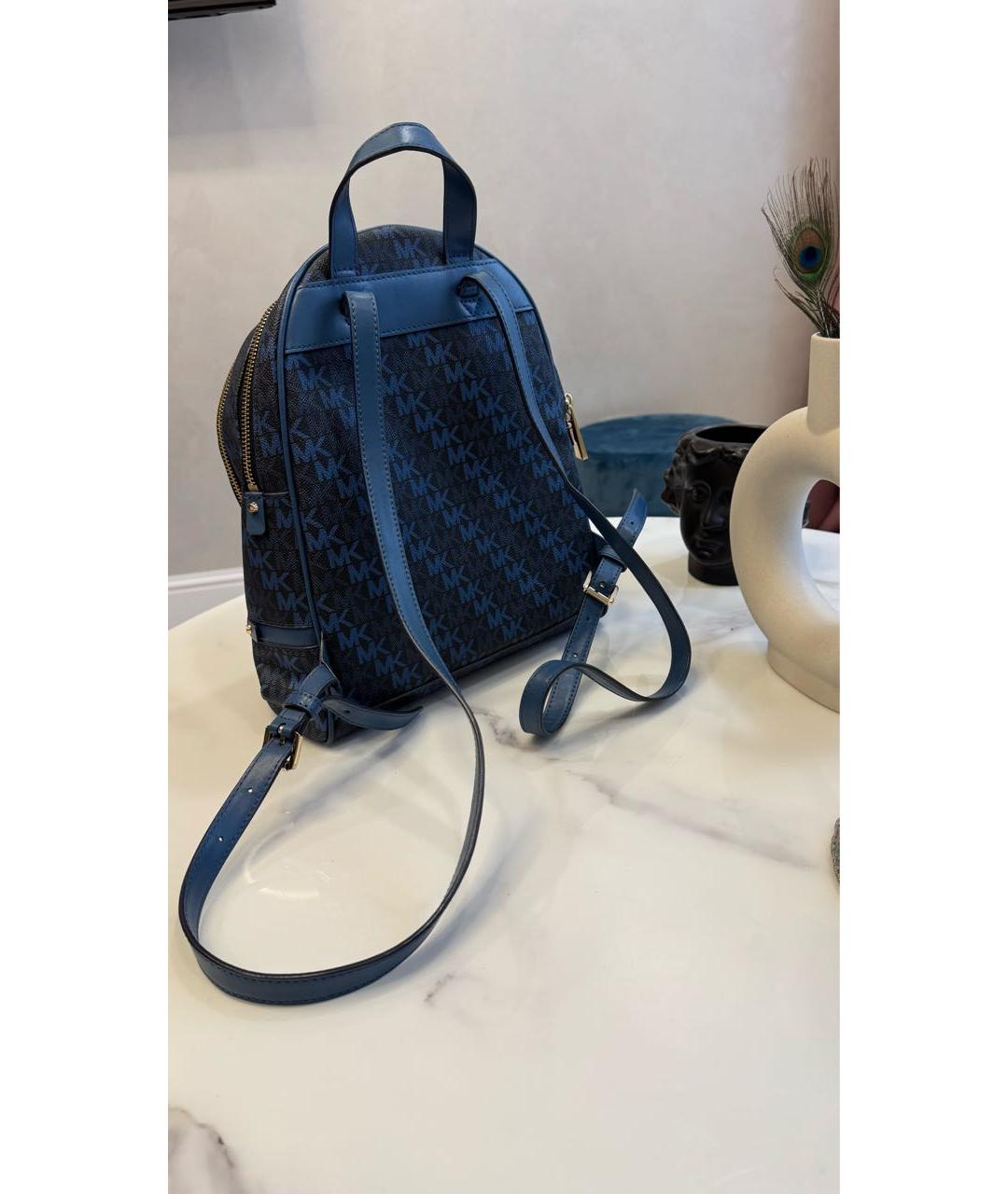 MICHAEL KORS Синий кожаный рюкзак, фото 3