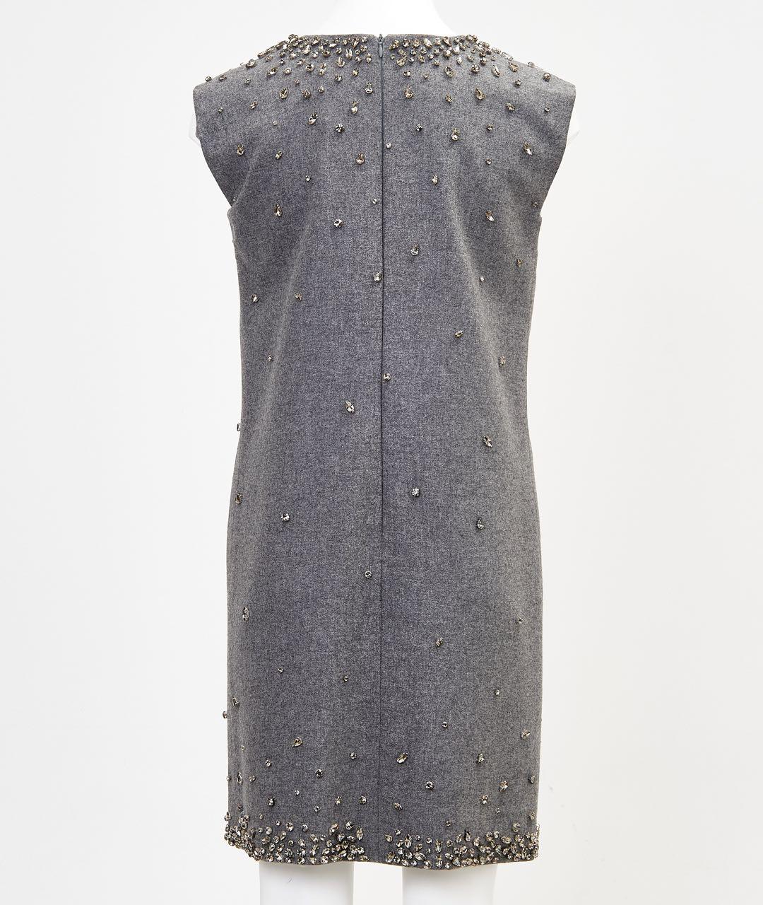 ERMANNO SCERVINO Серое шерстяное повседневное платье, фото 2