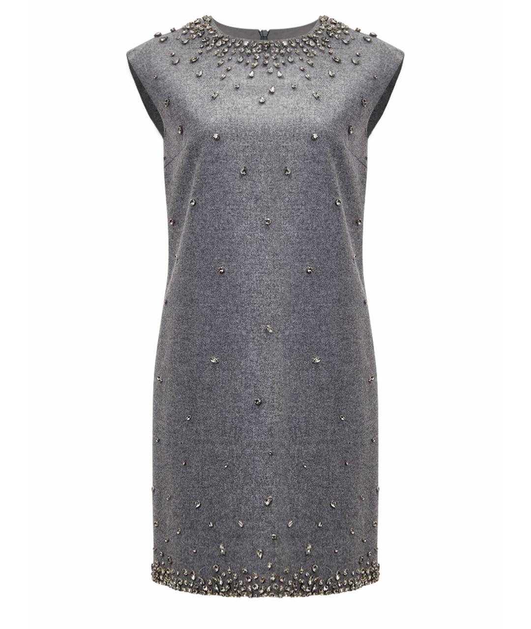 ERMANNO SCERVINO Серое шерстяное повседневное платье, фото 1