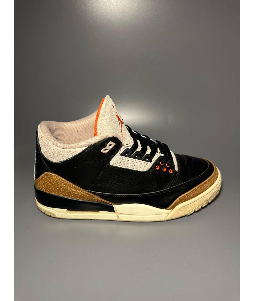 JORDAN Черные кожаные высокие кроссовки / кеды, фото 9