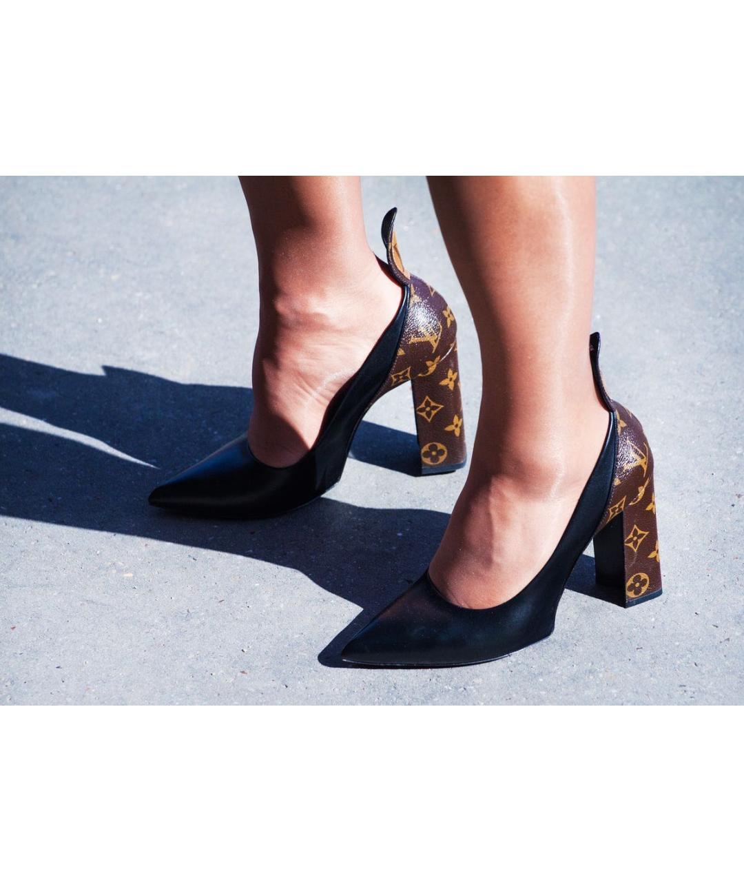 LOUIS VUITTON Черные кожаные туфли, фото 6