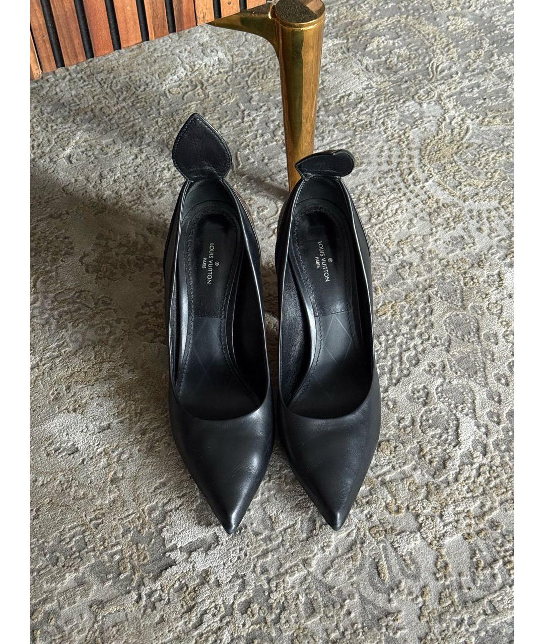 LOUIS VUITTON Черные кожаные туфли, фото 4