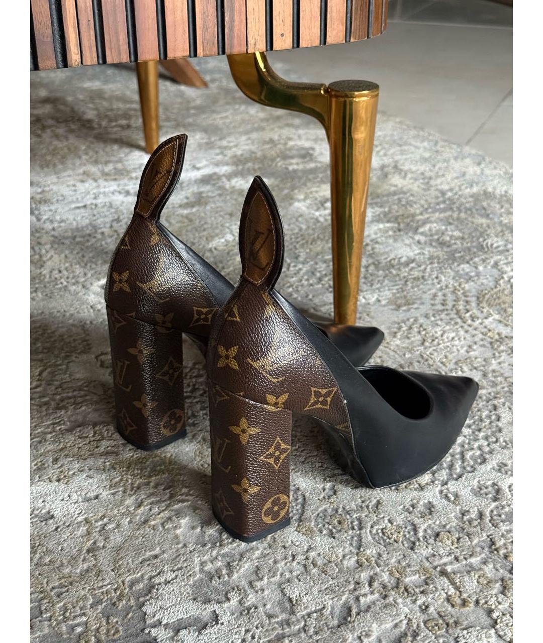 LOUIS VUITTON Черные кожаные туфли, фото 3