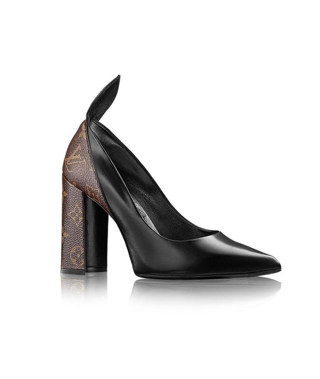 LOUIS VUITTON Черные кожаные туфли, фото 8