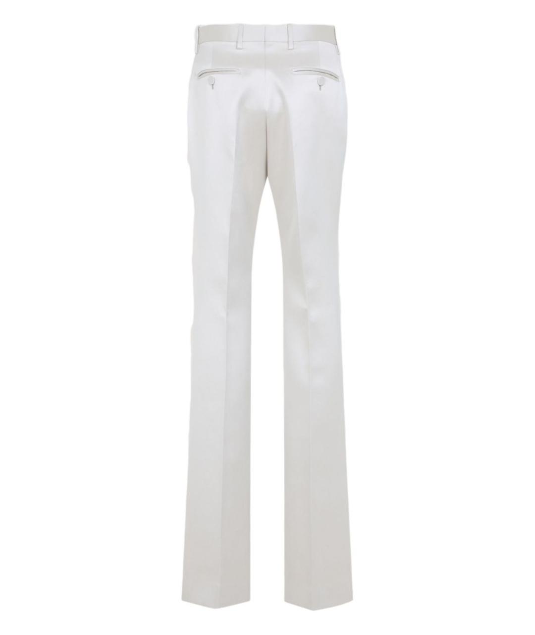 TOM FORD Белые шелковые прямые брюки, фото 2