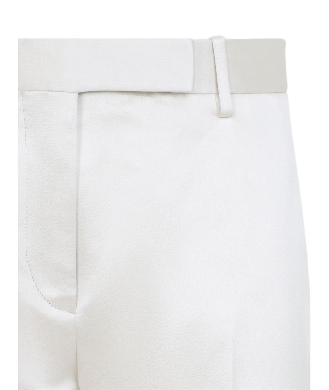 TOM FORD Белые шелковые прямые брюки, фото 4