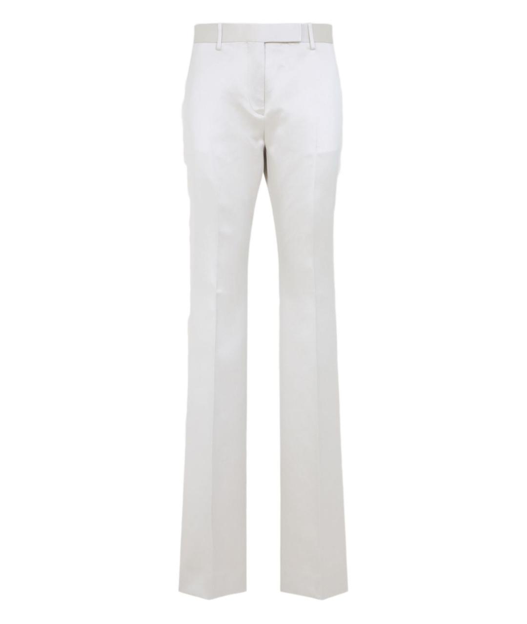 TOM FORD Белые шелковые прямые брюки, фото 1