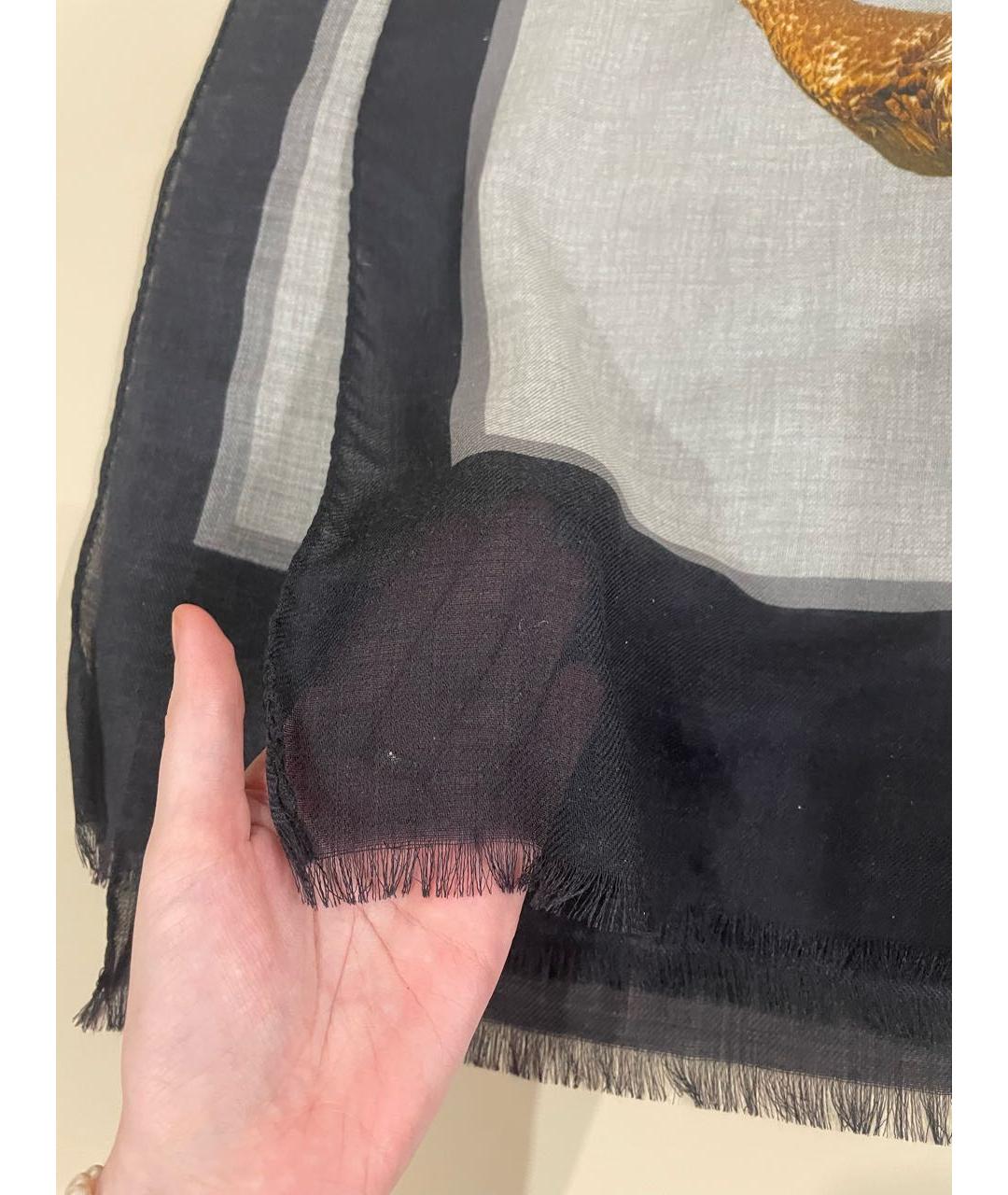 STEFANO RICCI Серый кашемировый шарф, фото 3