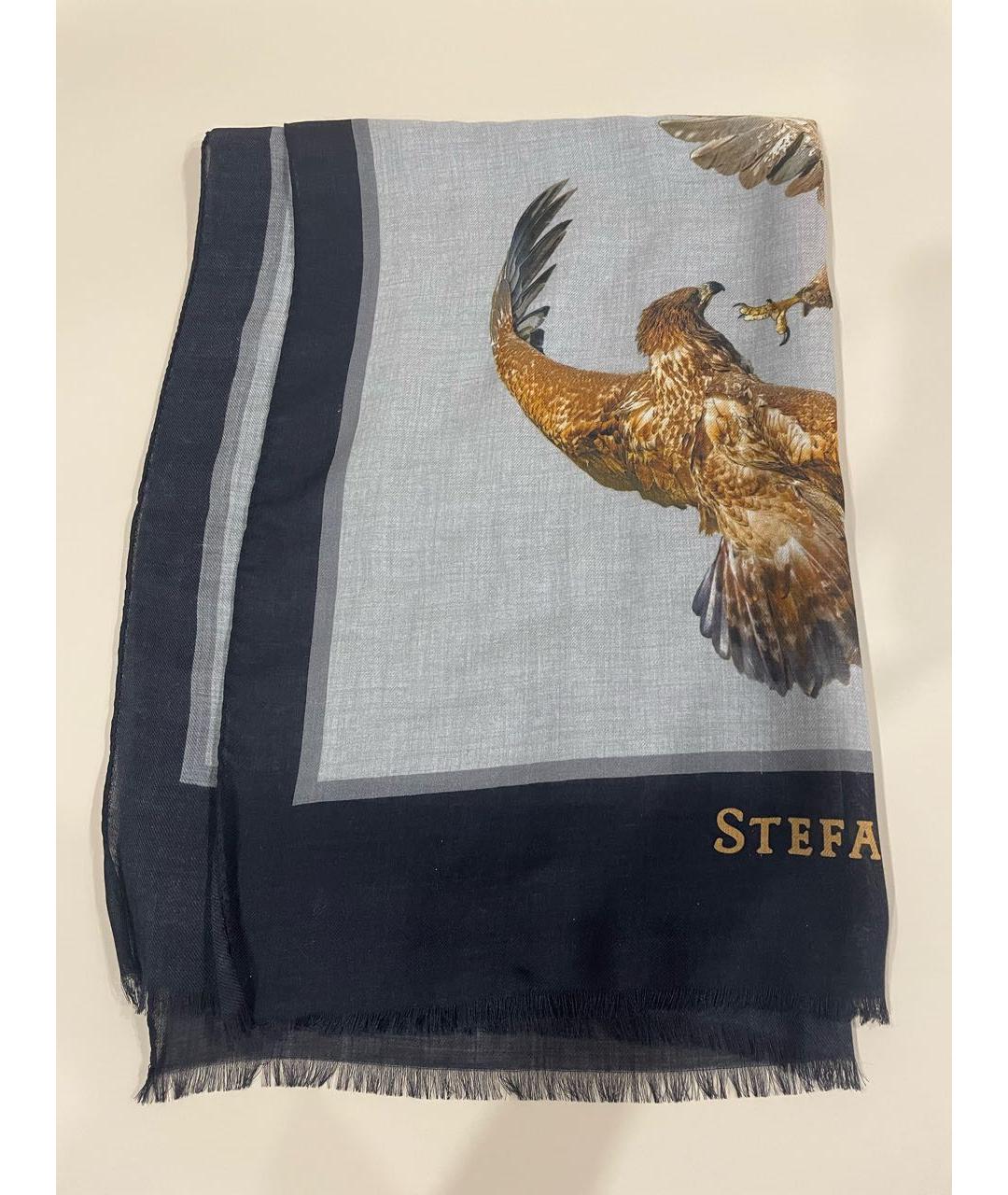 STEFANO RICCI Серый кашемировый шарф, фото 9