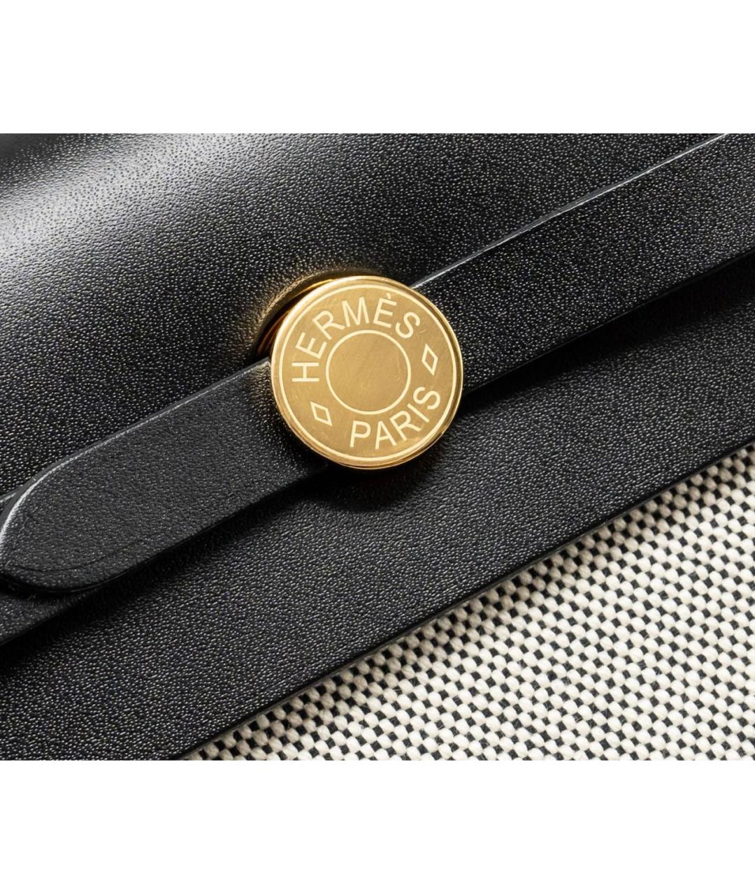 HERMES Серая тканевая сумка через плечо, фото 5