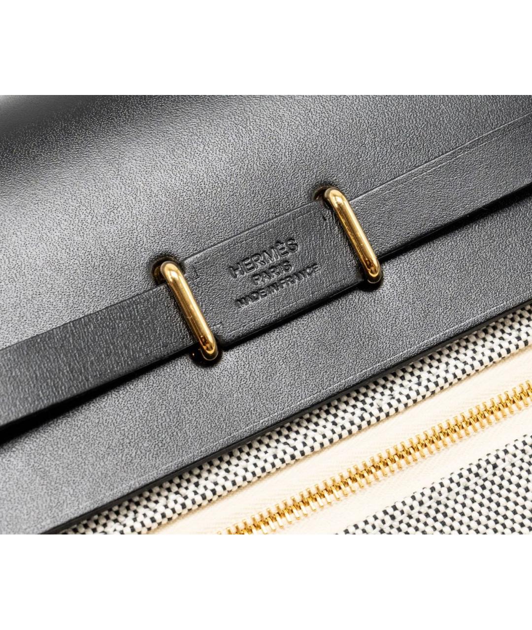 HERMES Серая тканевая сумка через плечо, фото 6