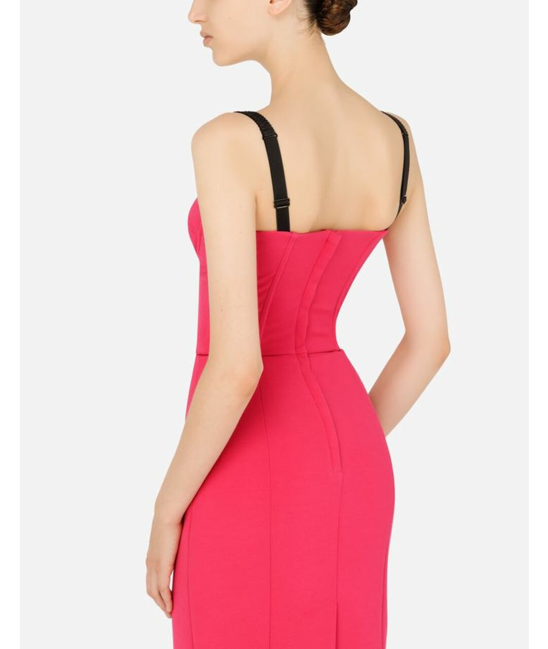 DOLCE&GABBANA Фуксия полиэстеровое коктейльное платье, фото 3