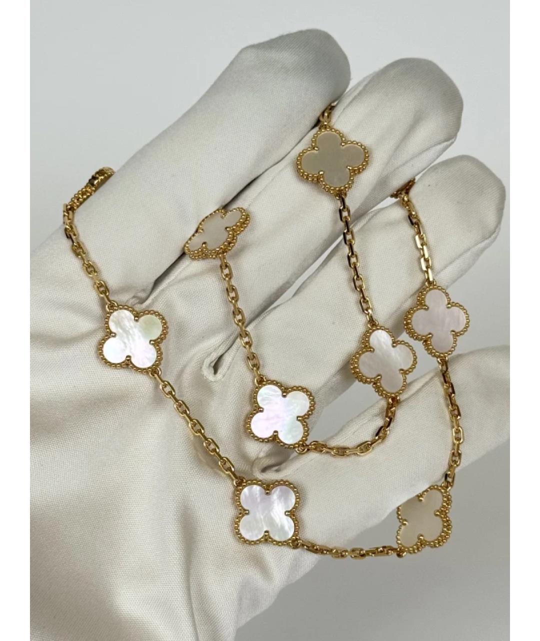 VAN CLEEF & ARPELS Белое колье из желтого золота, фото 3