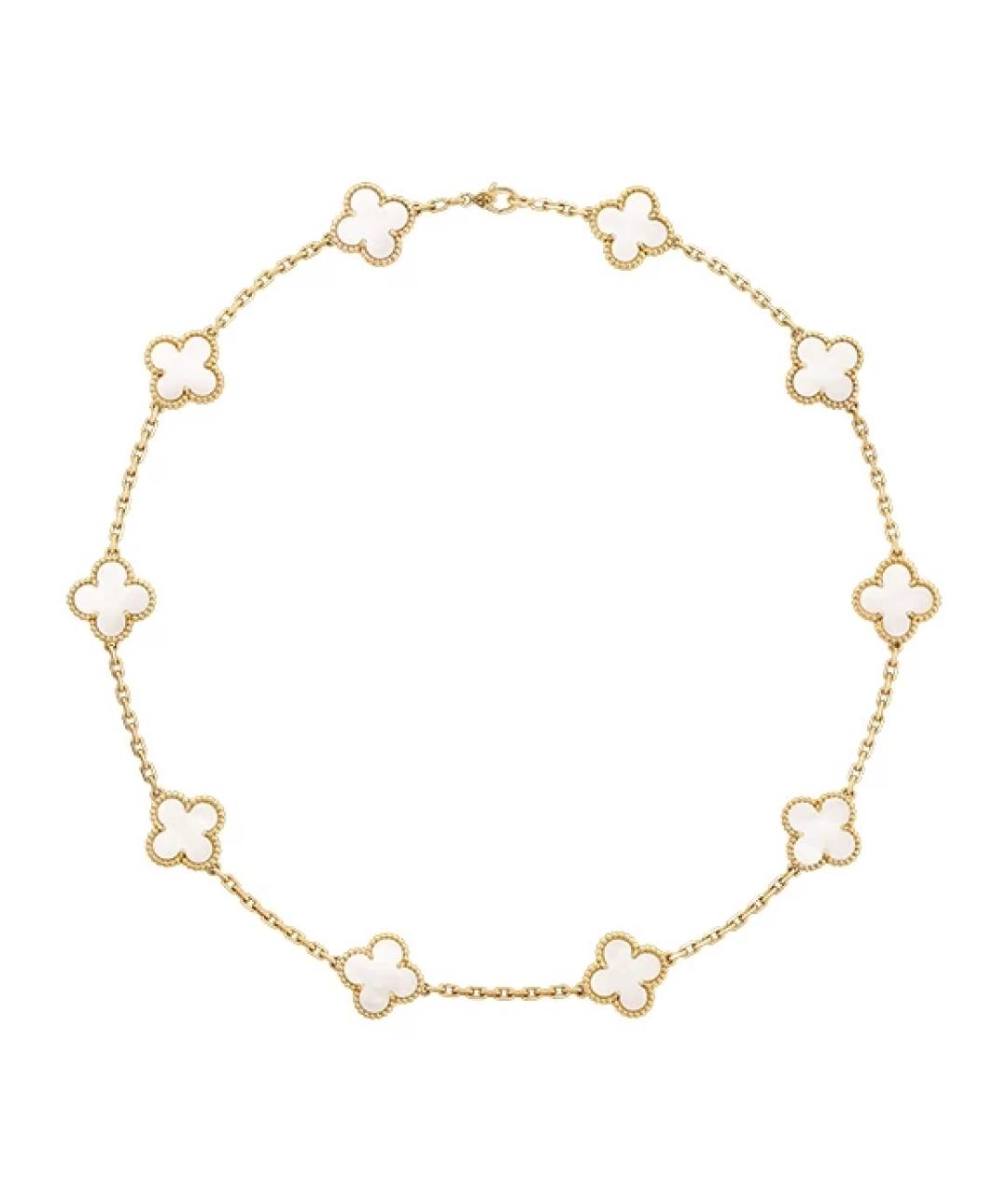 VAN CLEEF & ARPELS Белое колье из желтого золота, фото 1