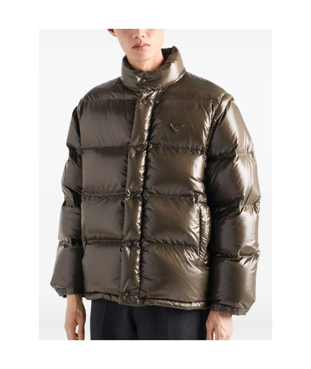 PRADA Хаки пуховик, фото 2
