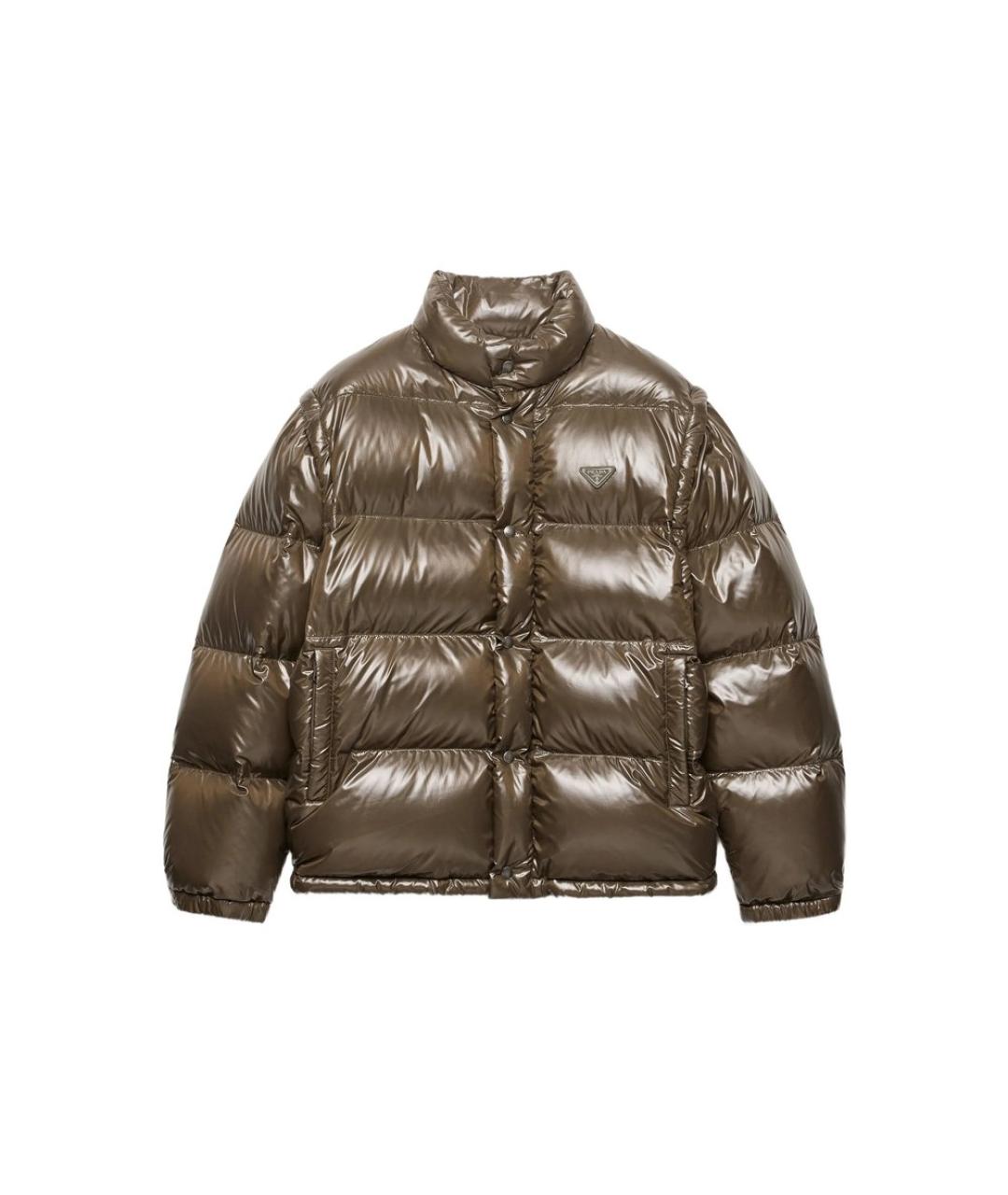 PRADA Хаки пуховик, фото 1