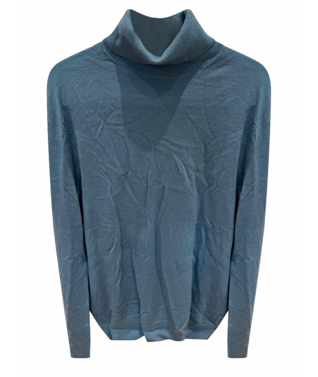 12 STOREEZ Темно-синяя кашемировая водолазка, фото 1