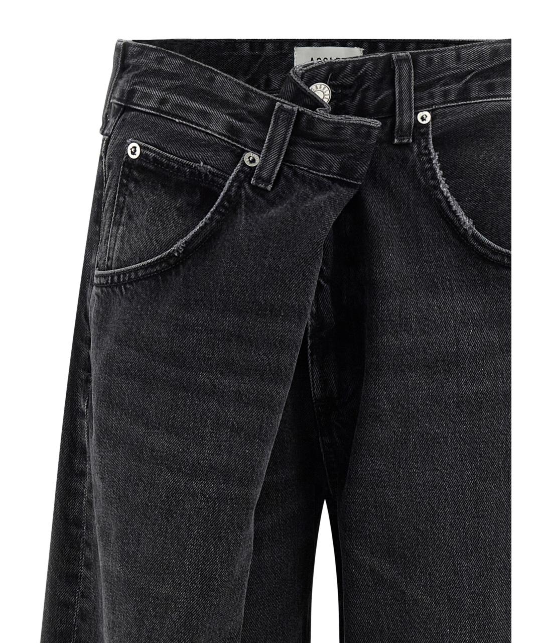AGOLDE Черные хлопковые прямые джинсы, фото 3