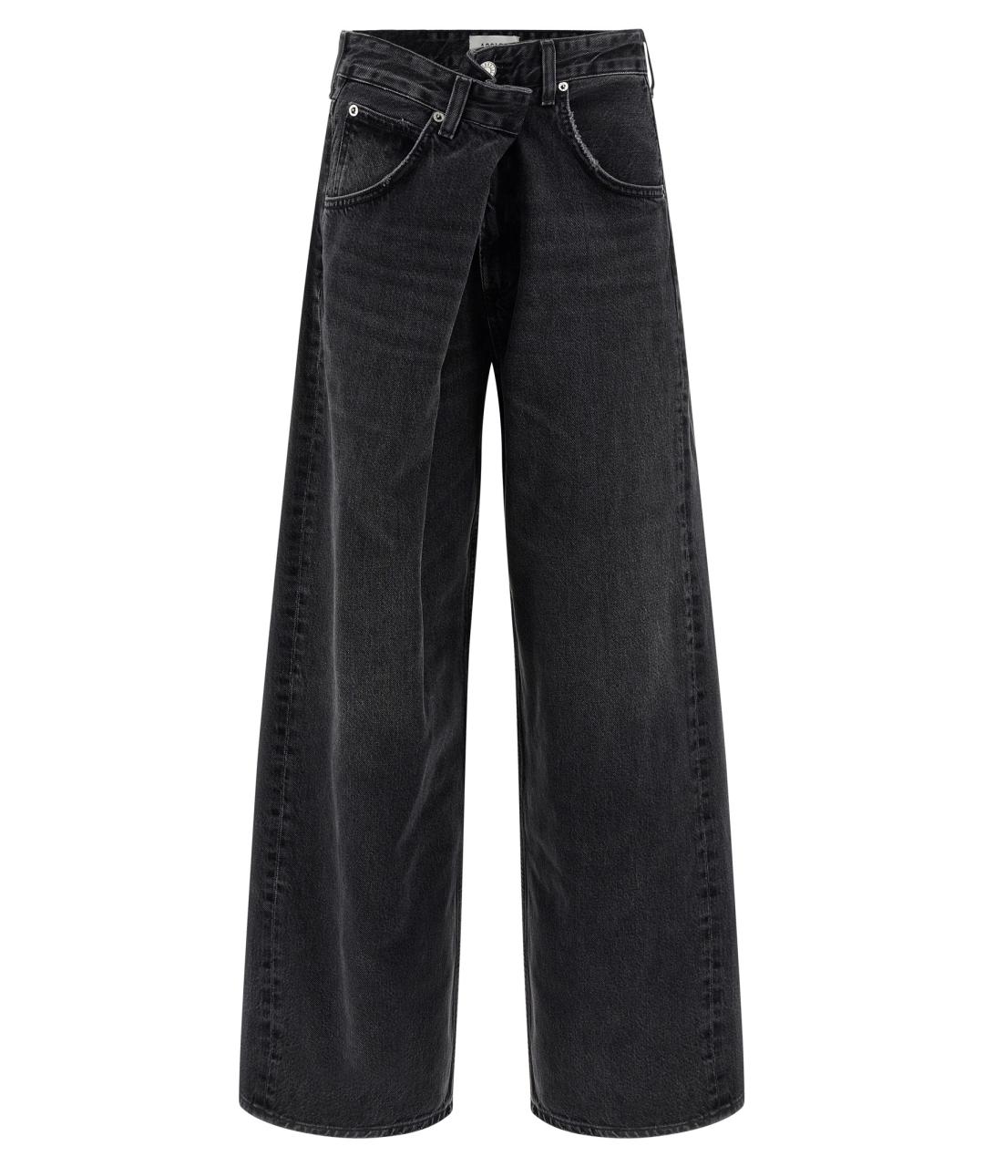 AGOLDE Черные хлопковые прямые джинсы, фото 1