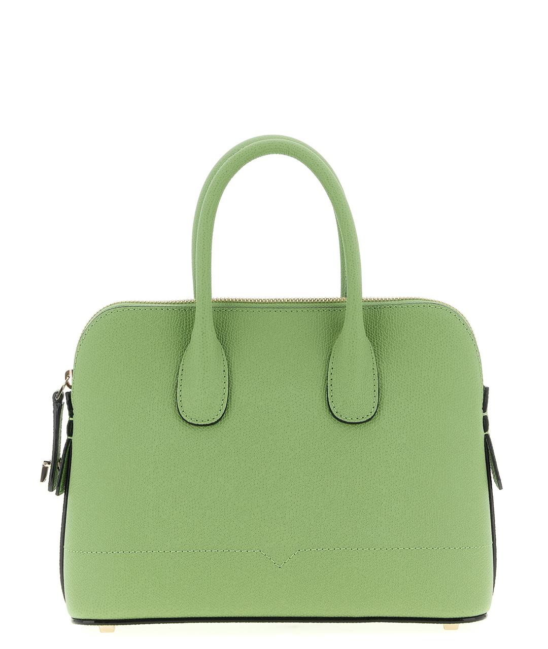 VALEXTRA Зеленая кожаная сумка тоут, фото 1