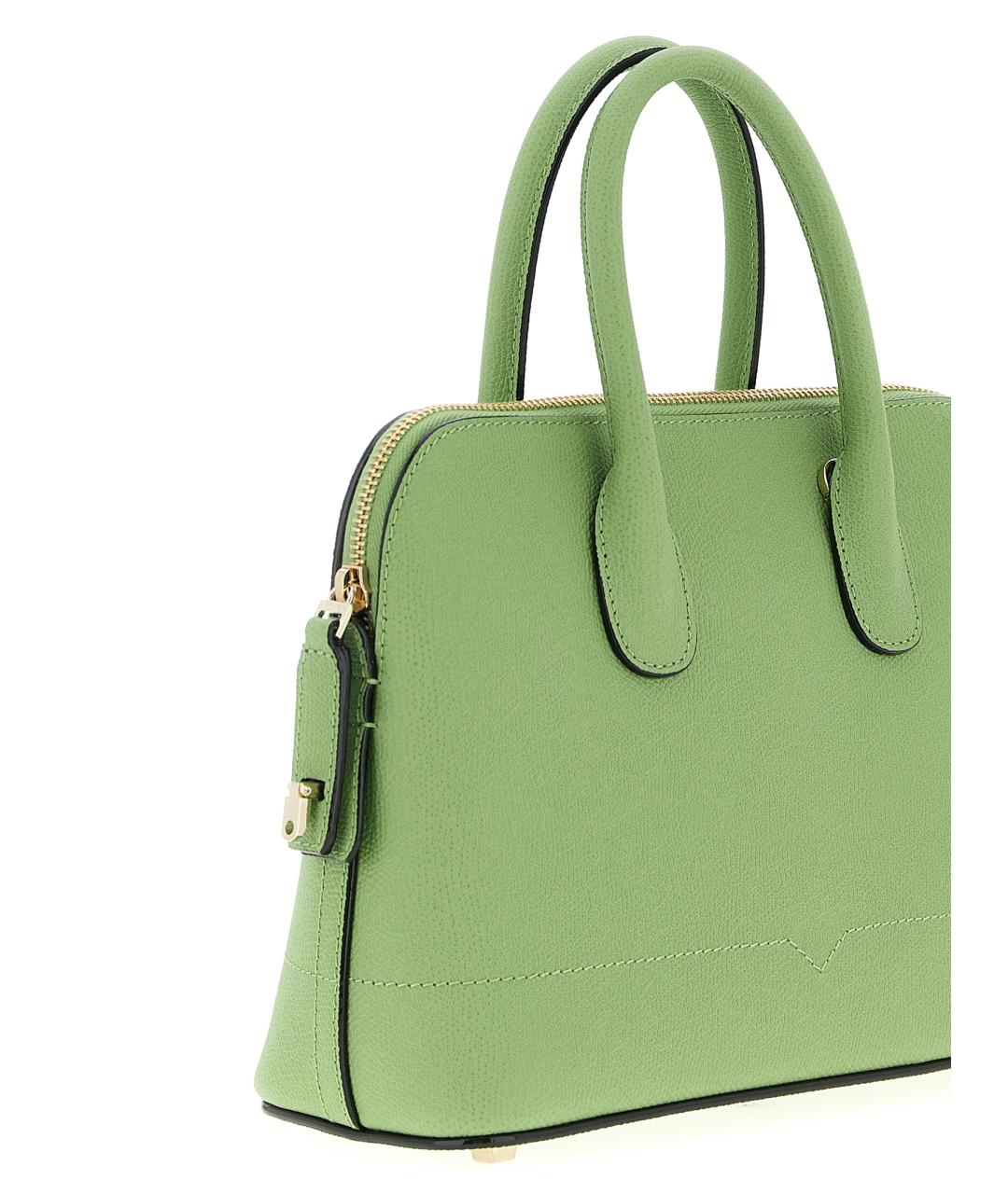 VALEXTRA Зеленая кожаная сумка тоут, фото 3
