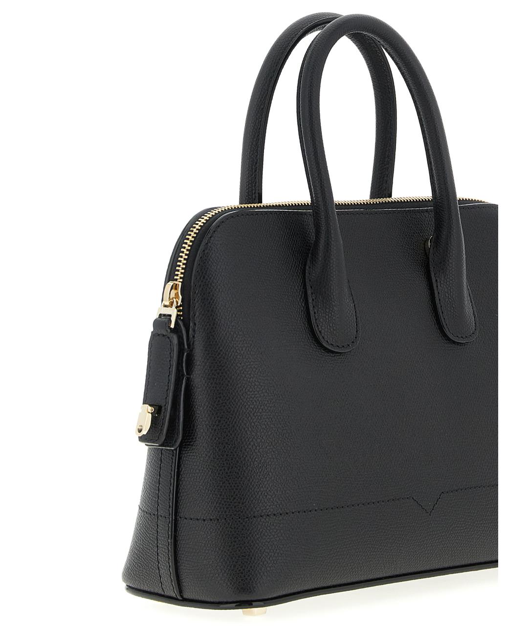 VALEXTRA Черная кожаная сумка с короткими ручками, фото 3