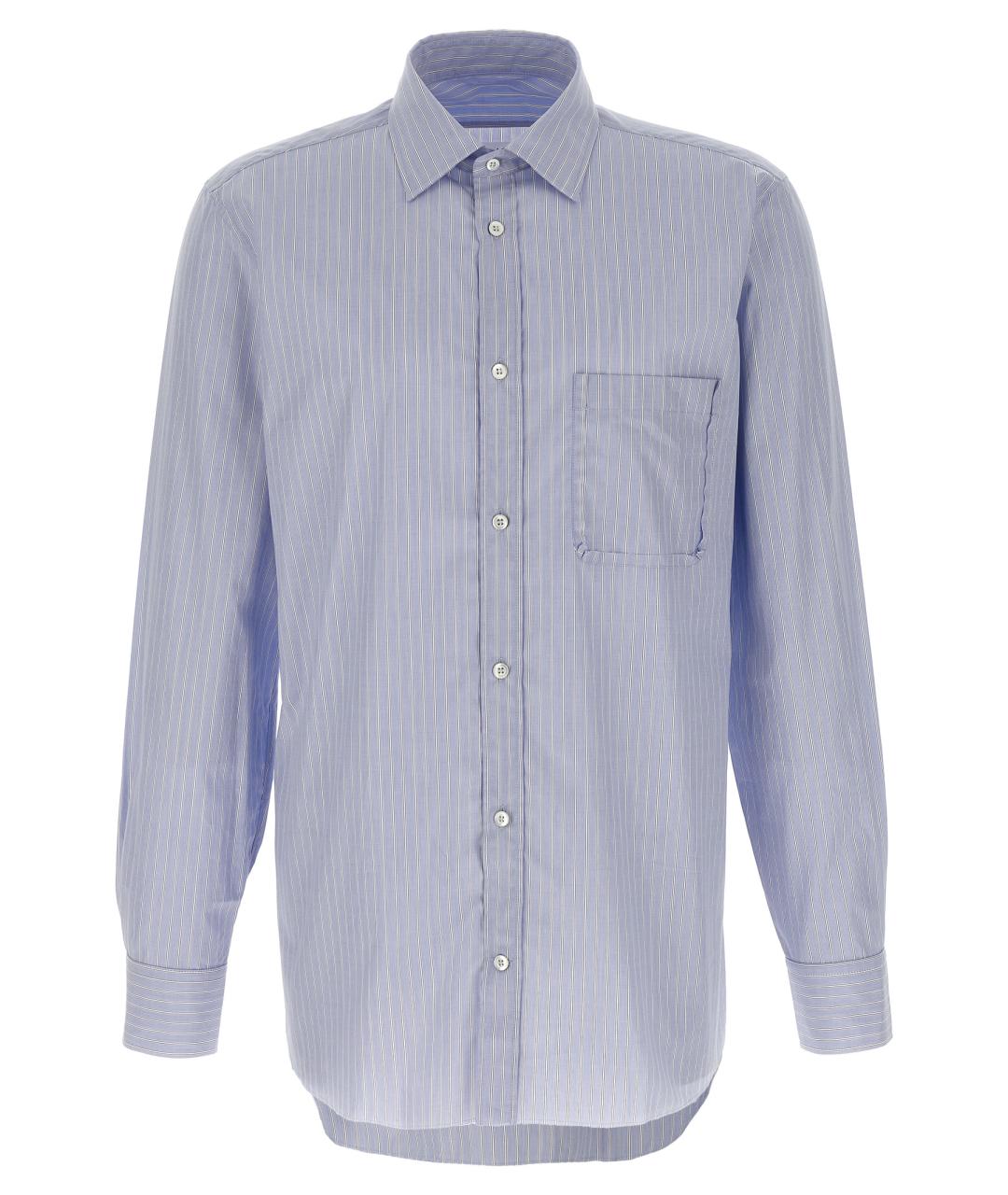 MAISON MARGIELA Голубая хлопковая кэжуал рубашка, фото 1