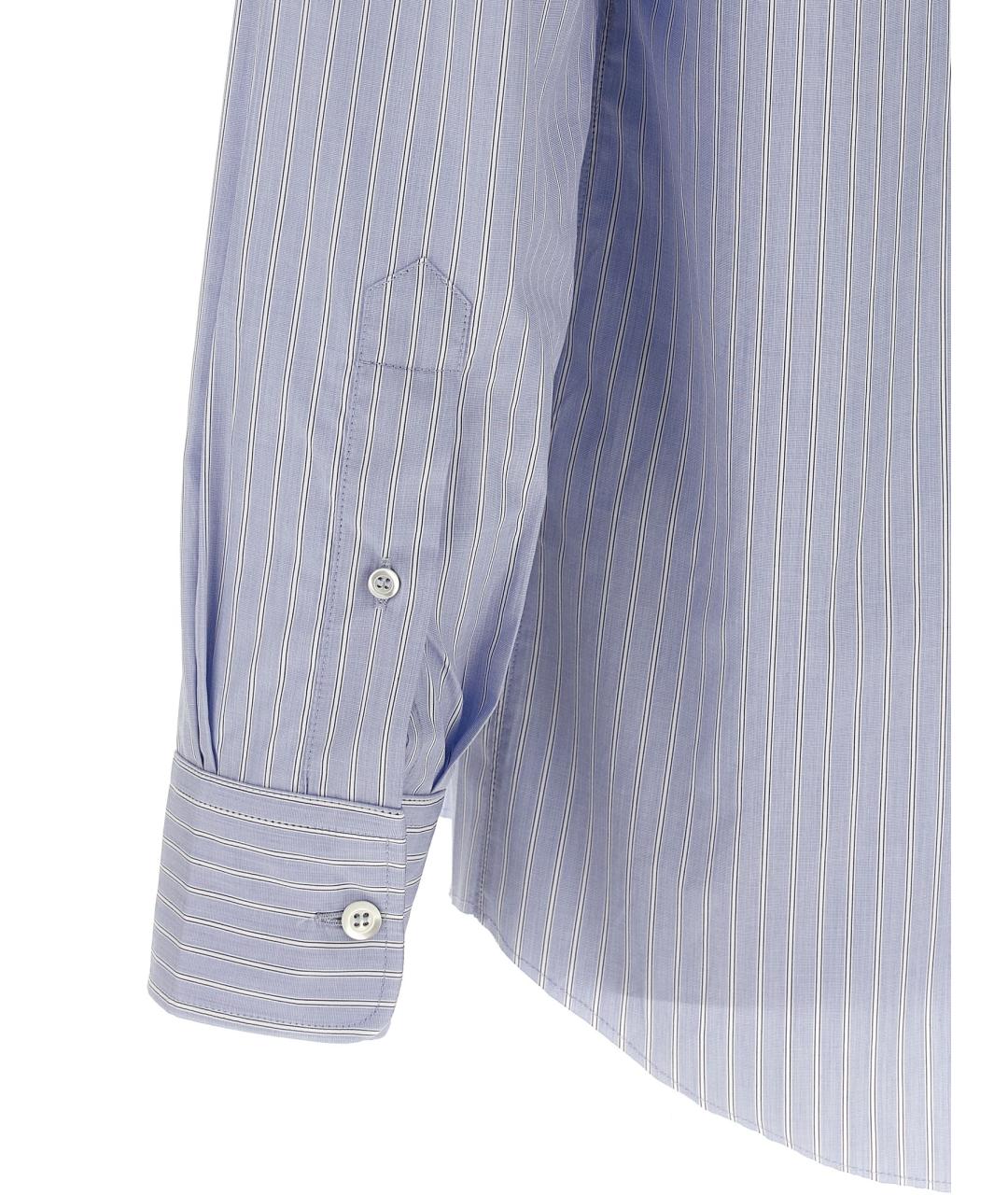 MAISON MARGIELA Голубая хлопковая кэжуал рубашка, фото 4