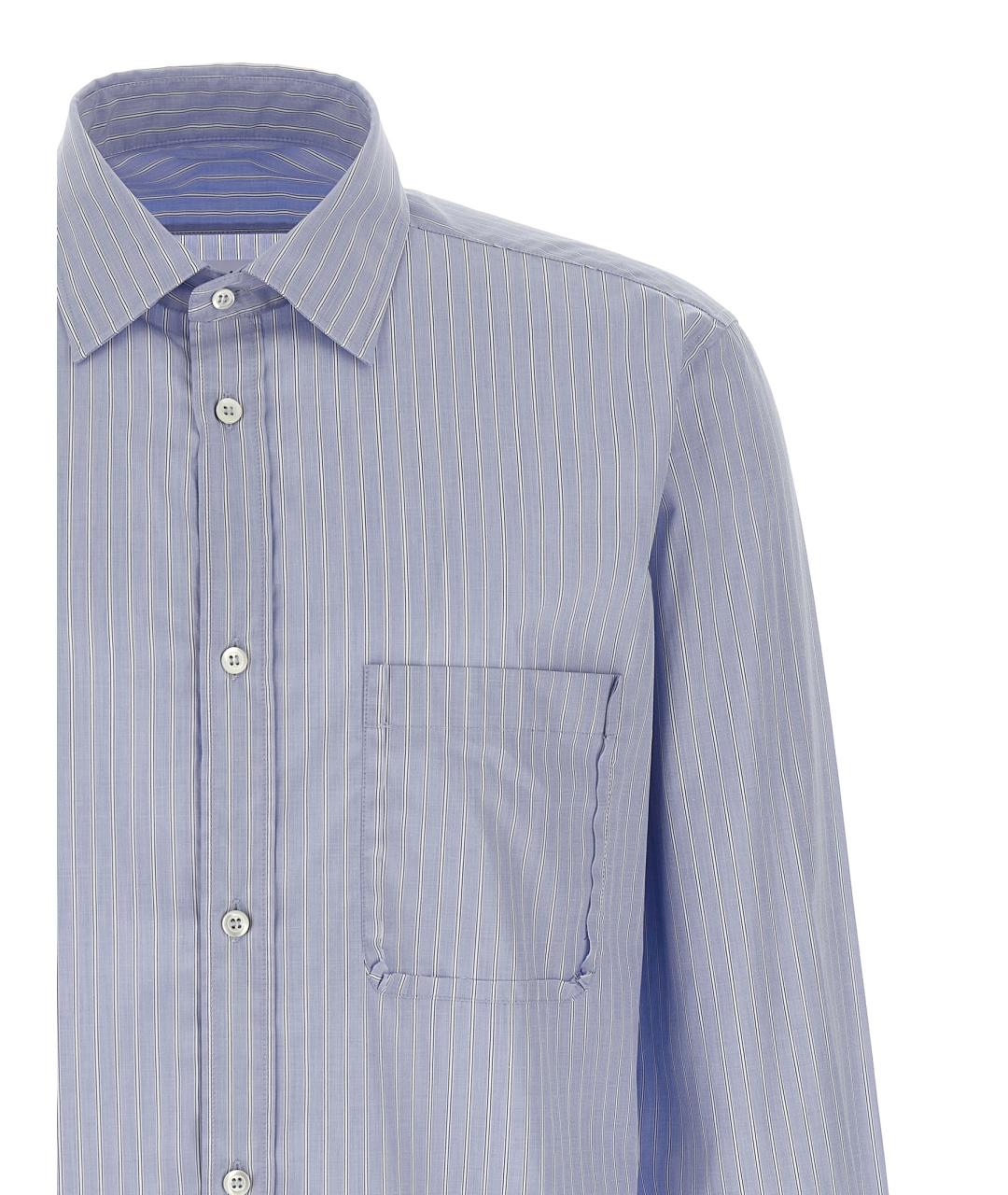 MAISON MARGIELA Голубая хлопковая кэжуал рубашка, фото 3