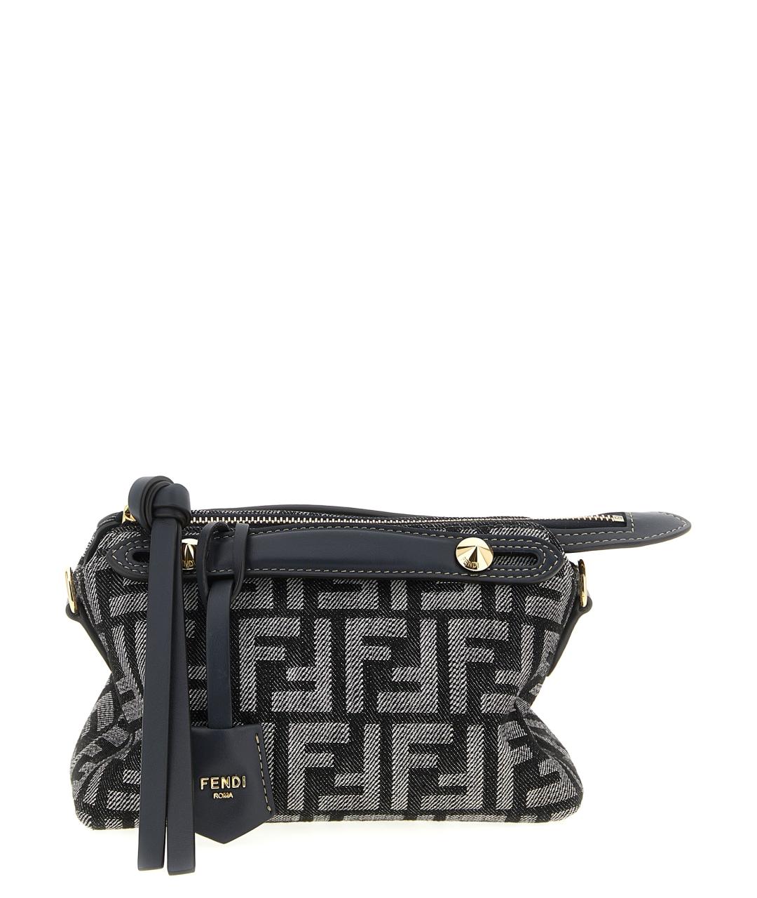 FENDI Темно-синяя деним сумка тоут, фото 1