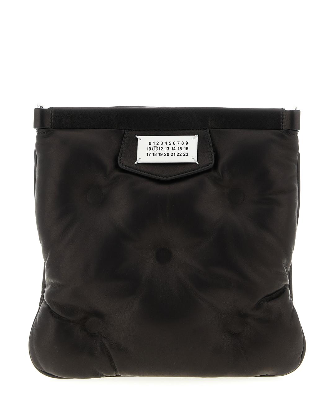 MAISON MARGIELA Черная кожаная сумка через плечо, фото 4