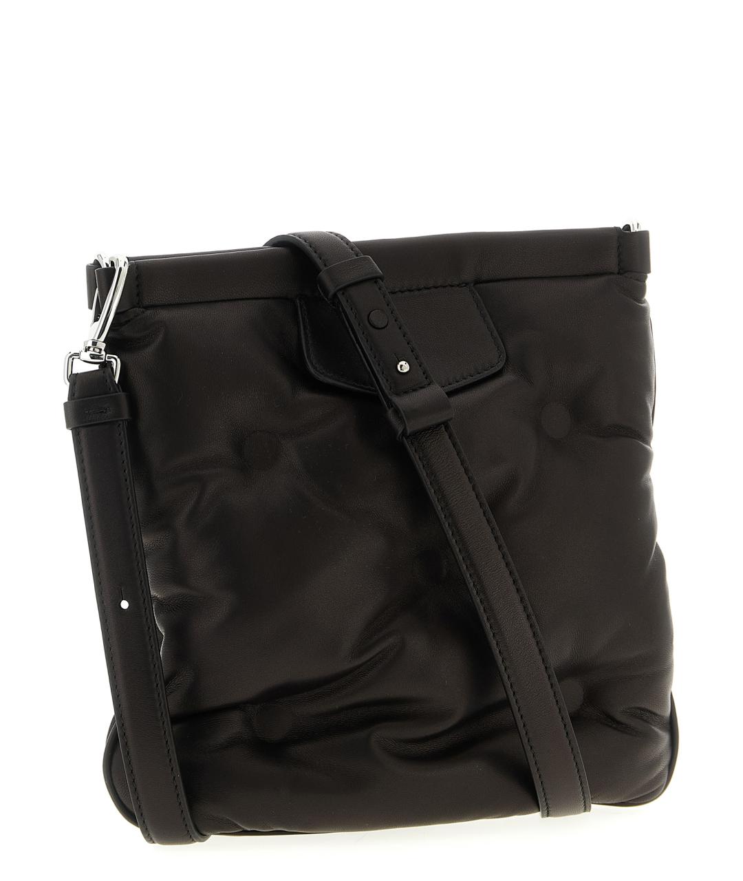 MAISON MARGIELA Черная кожаная сумка через плечо, фото 3